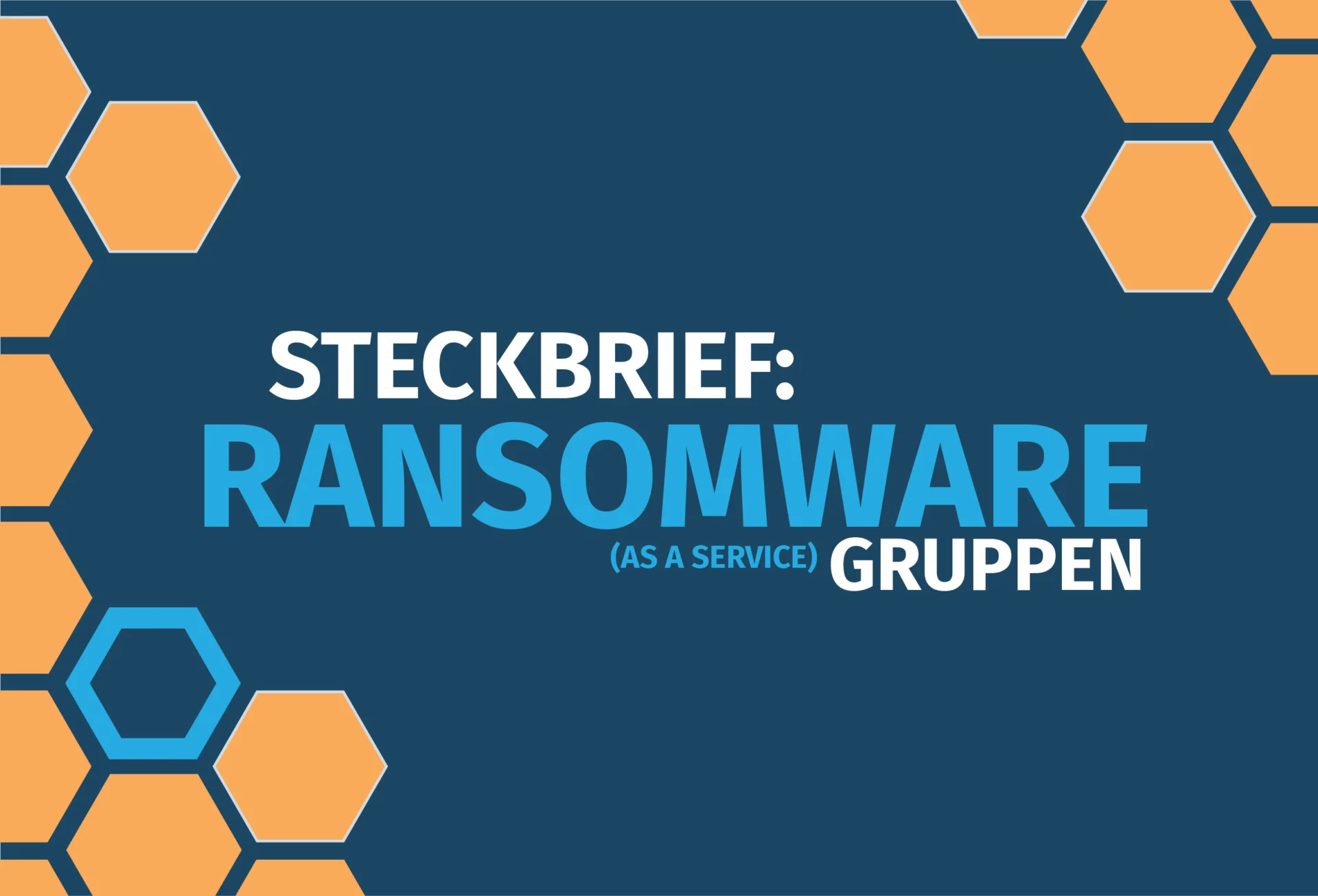 Grafik mit dem Text Steckbrief: Ransomware Gruppen